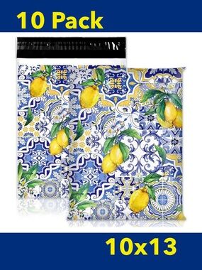 10Pk 10x13 Summer Lemon Poly Mailers
